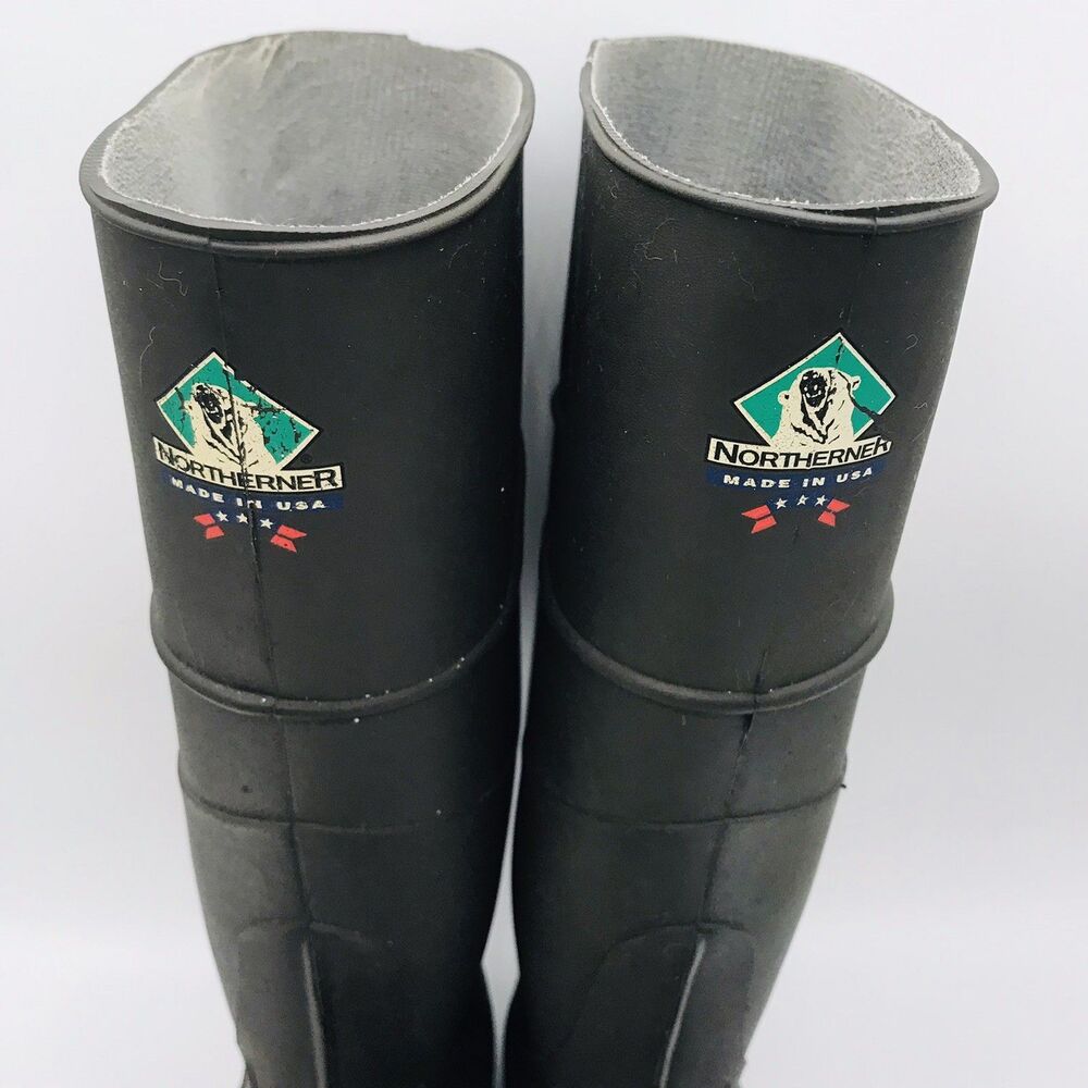 Northerner Waterproof Rubber Rain Boots Men 6 Women 8 Brown Chore Farm USA Made - Picture 8 of 12